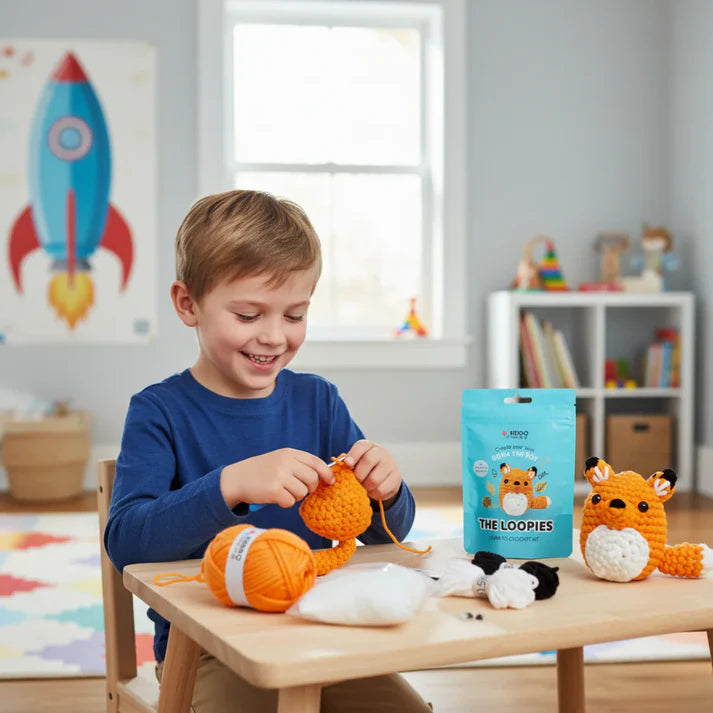 The Loopies 2+1 – Zestaw do szydełkowania | 3 urocze postacie | Dla dzieci 10+