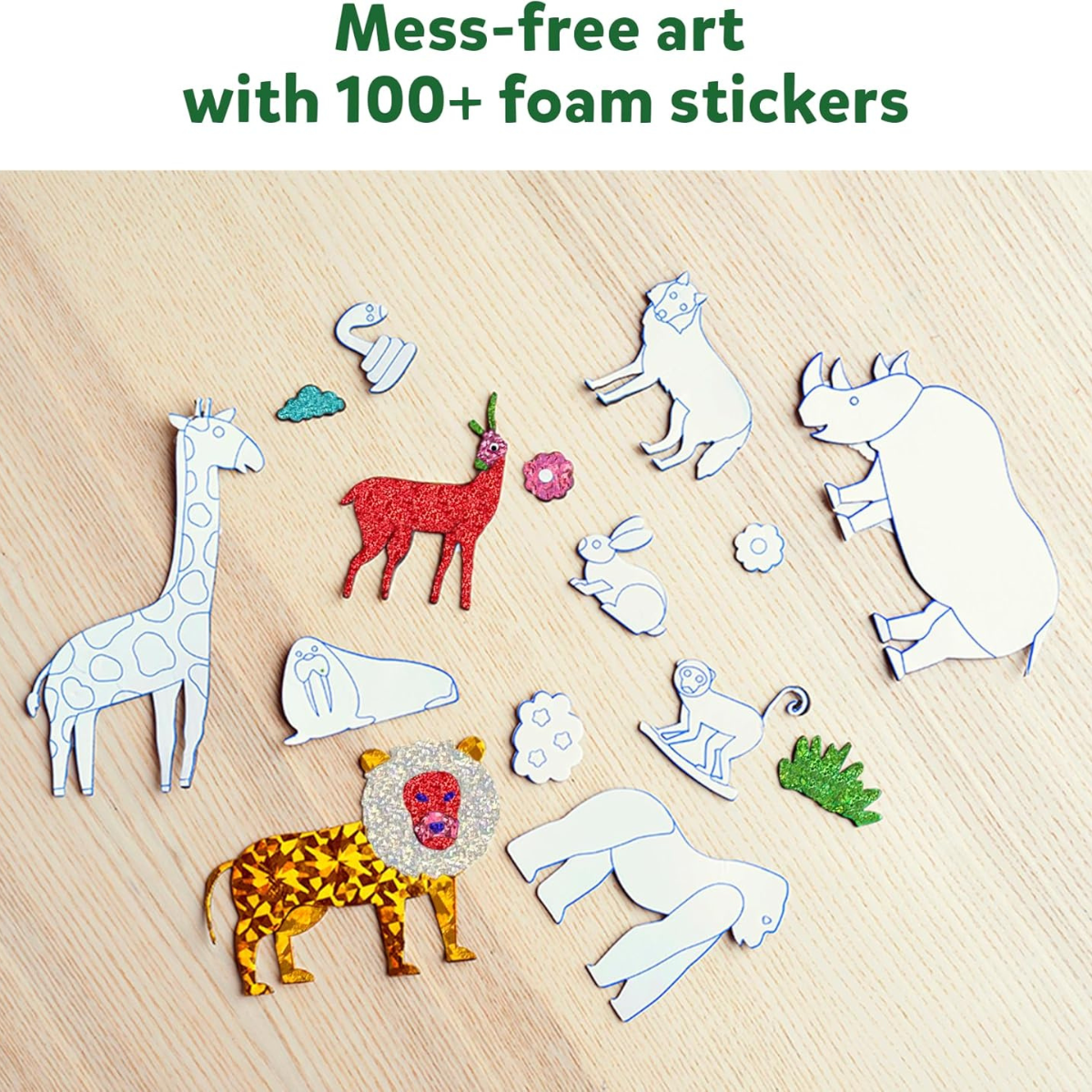 Foil Fun | Stwórz zwierzątka z błyszczącymi listkami bez bałaganu – dla dzieci 3+