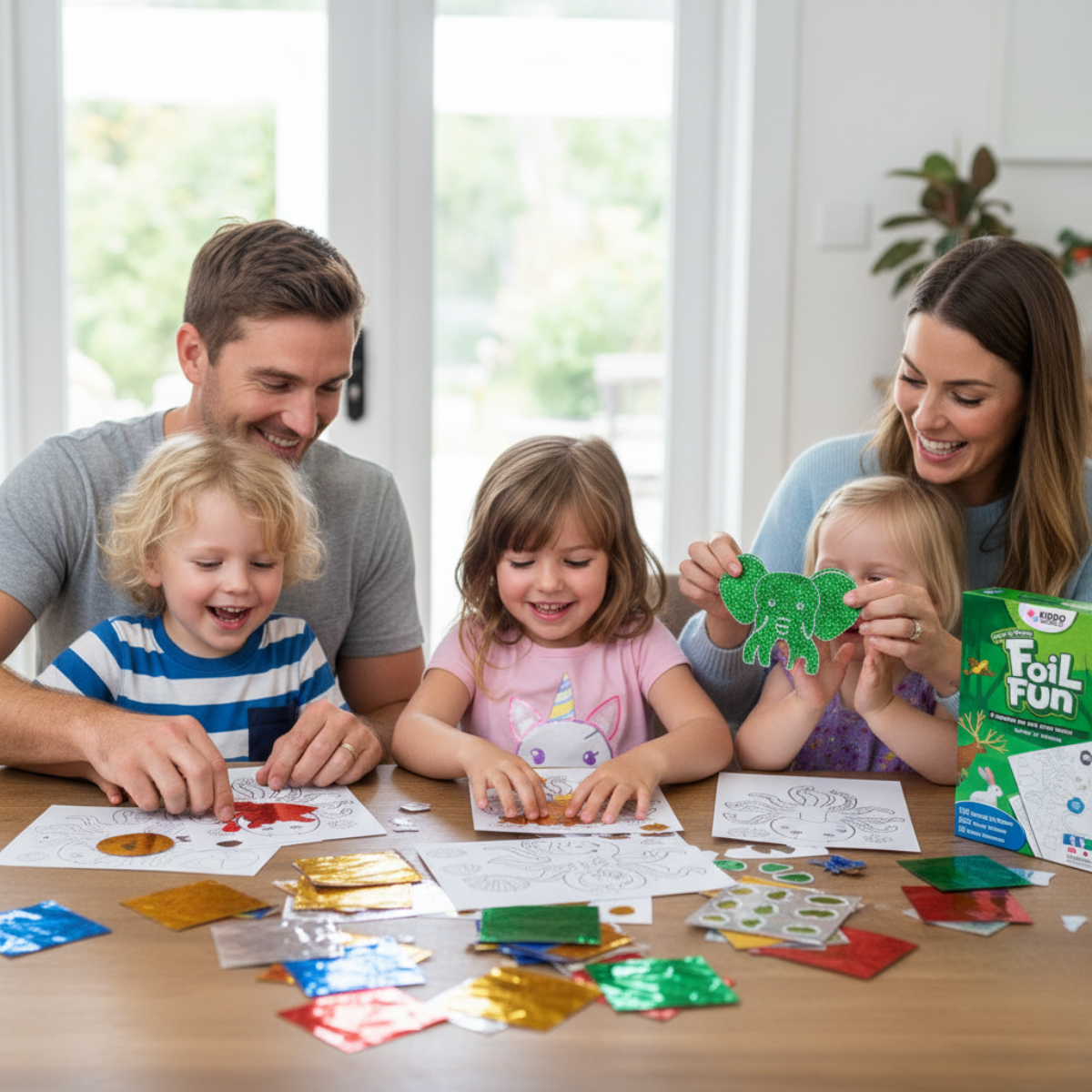 Foil Fun | Stwórz zwierzątka z błyszczącymi listkami bez bałaganu – dla dzieci 3+