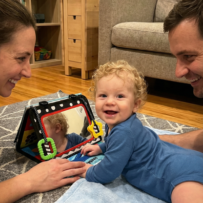 Zabawka sensoryczna do leżenia na brzuszku z piszczałką | 0–12 miesięcy