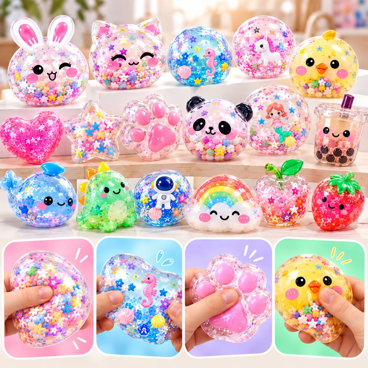 Nano Tape Bubble Squishies – Kreatywny zestaw 41 elementów (4+ lata) – zdjęcie 9