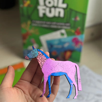 Foil Fun: Świat Zwierząt | Kreatywny zestaw bez bałaganu | dla dzieci 4+