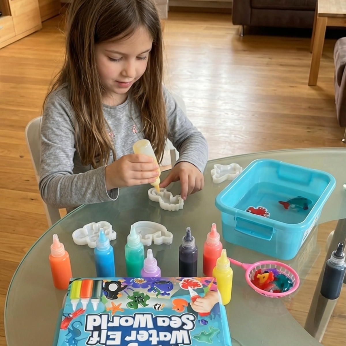 Magiczne wodne skrzaty z BROKATEM | Świat morski | 4, 8 i 12 kolorów | dla dzieci 3+