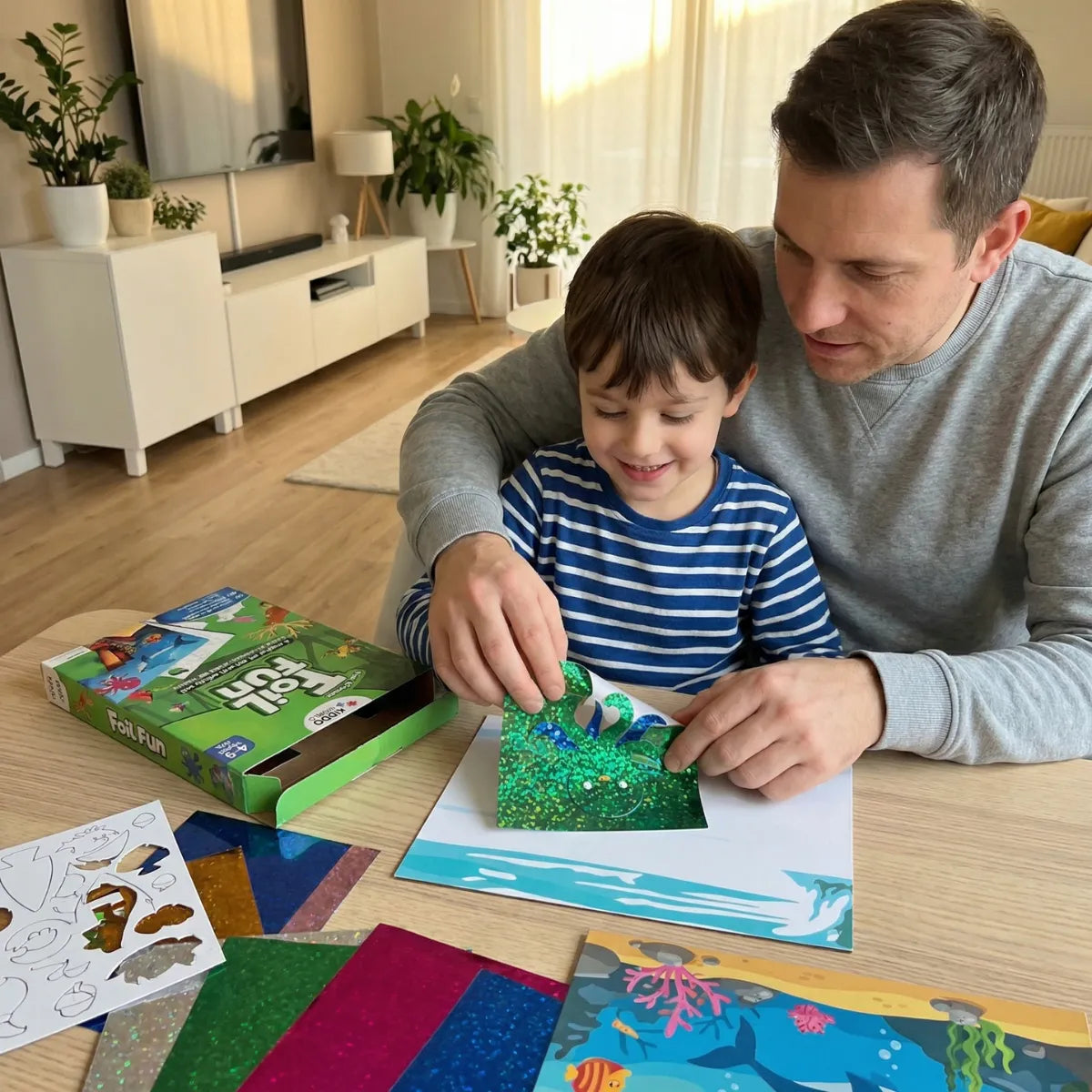 Foil Fun: Świat Zwierząt | Kreatywny zestaw bez bałaganu | dla dzieci 4+