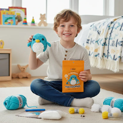 The Loopies 2+1 – Zestaw do szydełkowania | 3 urocze postacie | Dla dzieci 10+