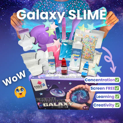 Galaxy Slime – stwórz błyszczący kosmiczny slime, który świeci w ciemności! (4+ lata)
