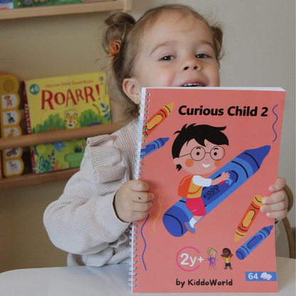 Curious Child 2 – Zeszyt pisz i zmazuj do nauki pisania, wielokrotnego użytku (64 strony, 2–5 lat)