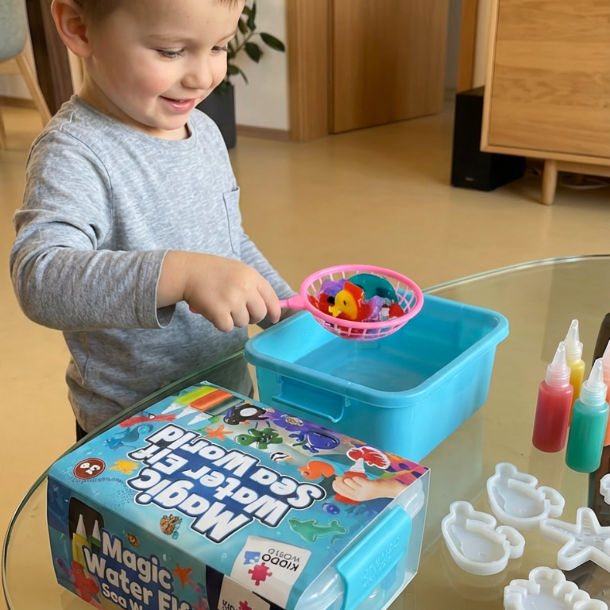 Magiczne wodne skrzaty z BROKATEM | Świat morski | 4, 8 i 12 kolorów | dla dzieci 3+