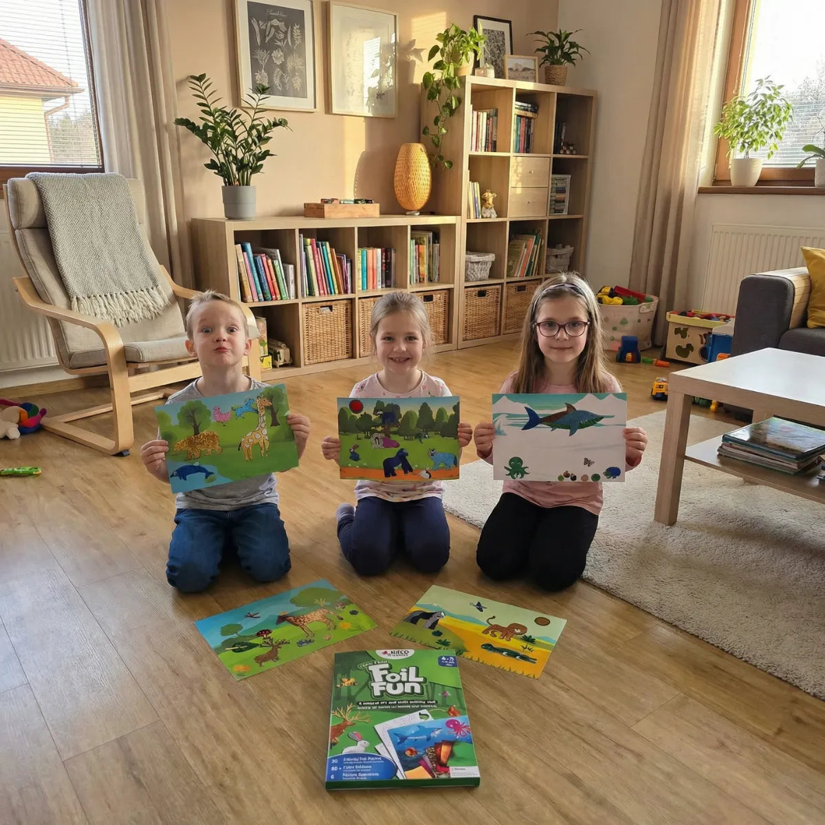 Foil Fun: Świat Zwierząt | Kreatywny zestaw bez bałaganu | dla dzieci 4+