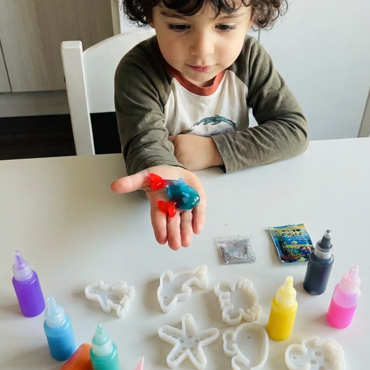 Magiczne wodne skrzaty z BROKATEM | Świat morski | 4, 8 i 12 kolorów | dla dzieci 3+