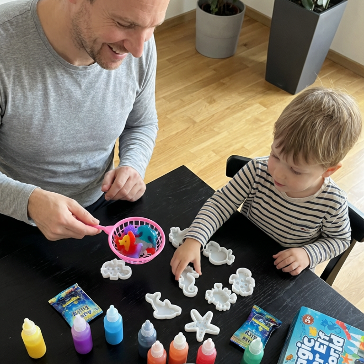 Magiczne wodne skrzaty z BROKATEM | Świat morski | 4, 8 i 12 kolorów | dla dzieci 3+