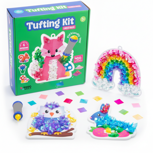 Tufting Kit | Sensoryczna kreatywna zabawa z kolorowymi elementami | dla dzieci 4+