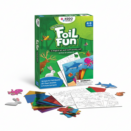 Foil Fun | Stwórz zwierzątka z błyszczącymi listkami bez bałaganu – dla dzieci 3+