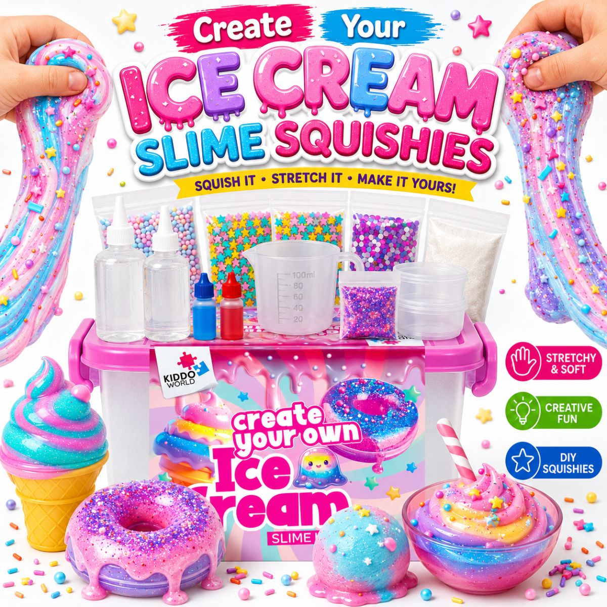 DIY Slime Squishies – Lody (4+ lata)