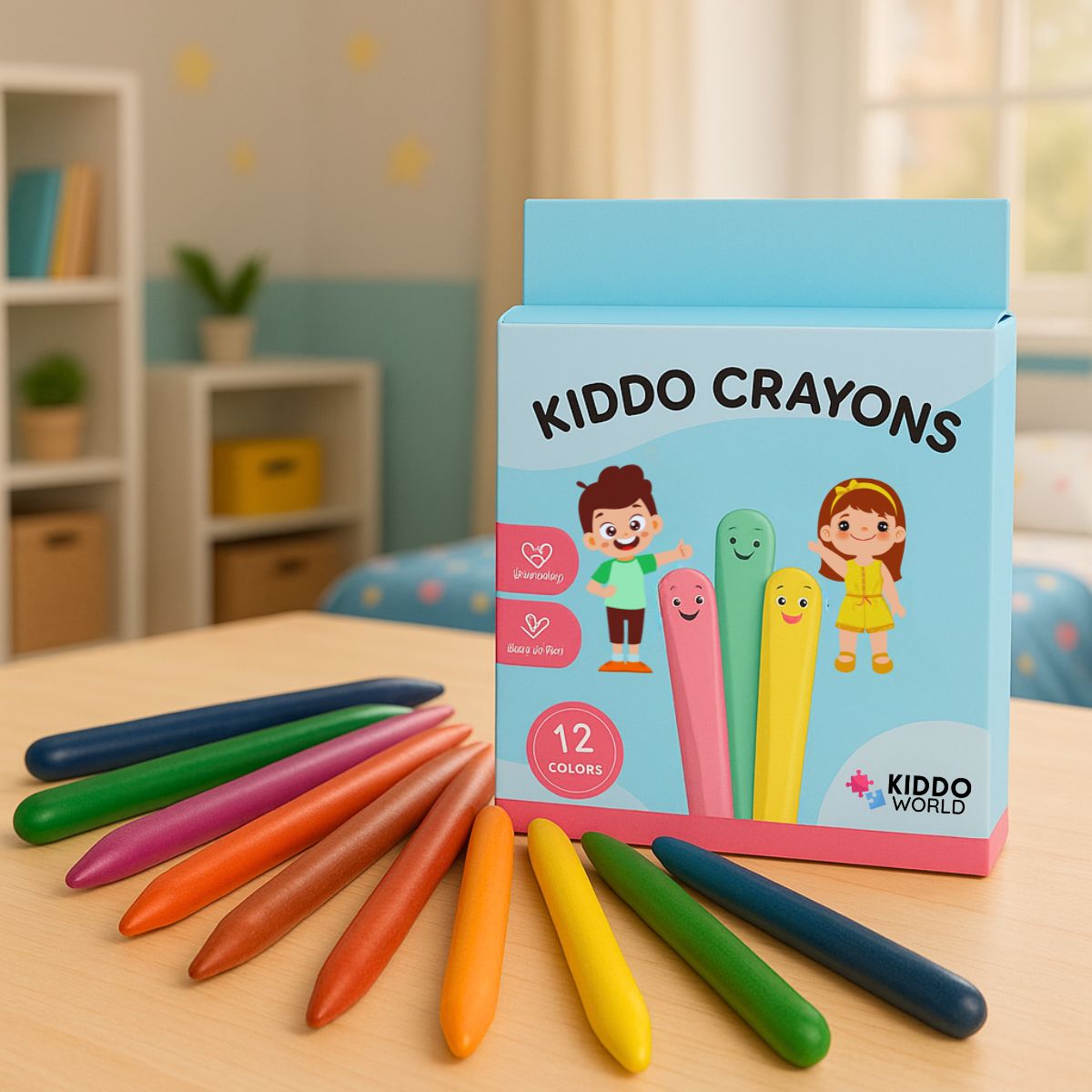 Zestaw 12 kredek woskowych (1+ rok)
