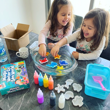 Magiczne wodne skrzaty z BROKATEM | Świat morski | 4, 8 i 12 kolorów | dla dzieci 3+