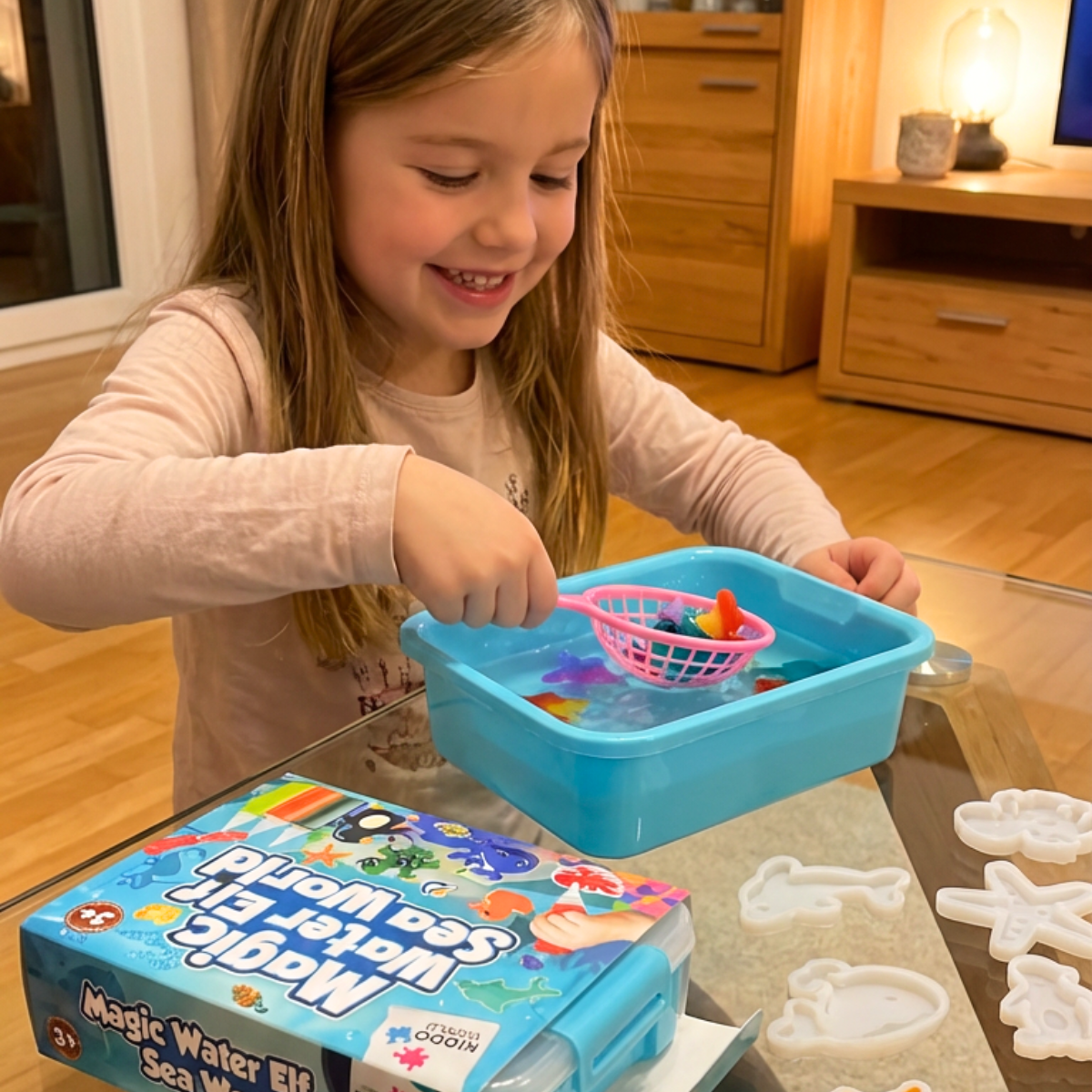 Magiczne wodne skrzaty z BROKATEM | Świat morski | 4, 8 i 12 kolorów | dla dzieci 3+