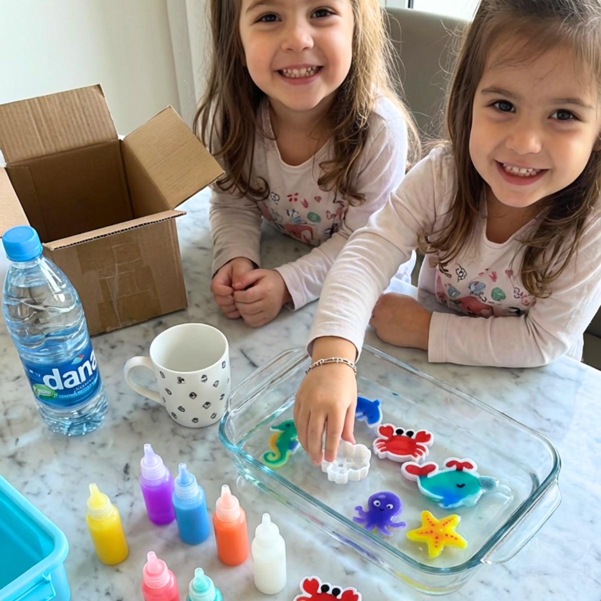 Magiczne wodne skrzaty z BROKATEM | Świat morski | 4, 8 i 12 kolorów | dla dzieci 3+