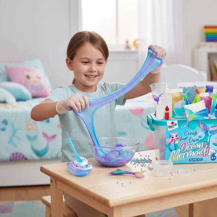 Slime zestaw 3 w 1 – Galaxy Slime, Ice Cream Slime i Mermaid Ocean Slime! (4+ lata)