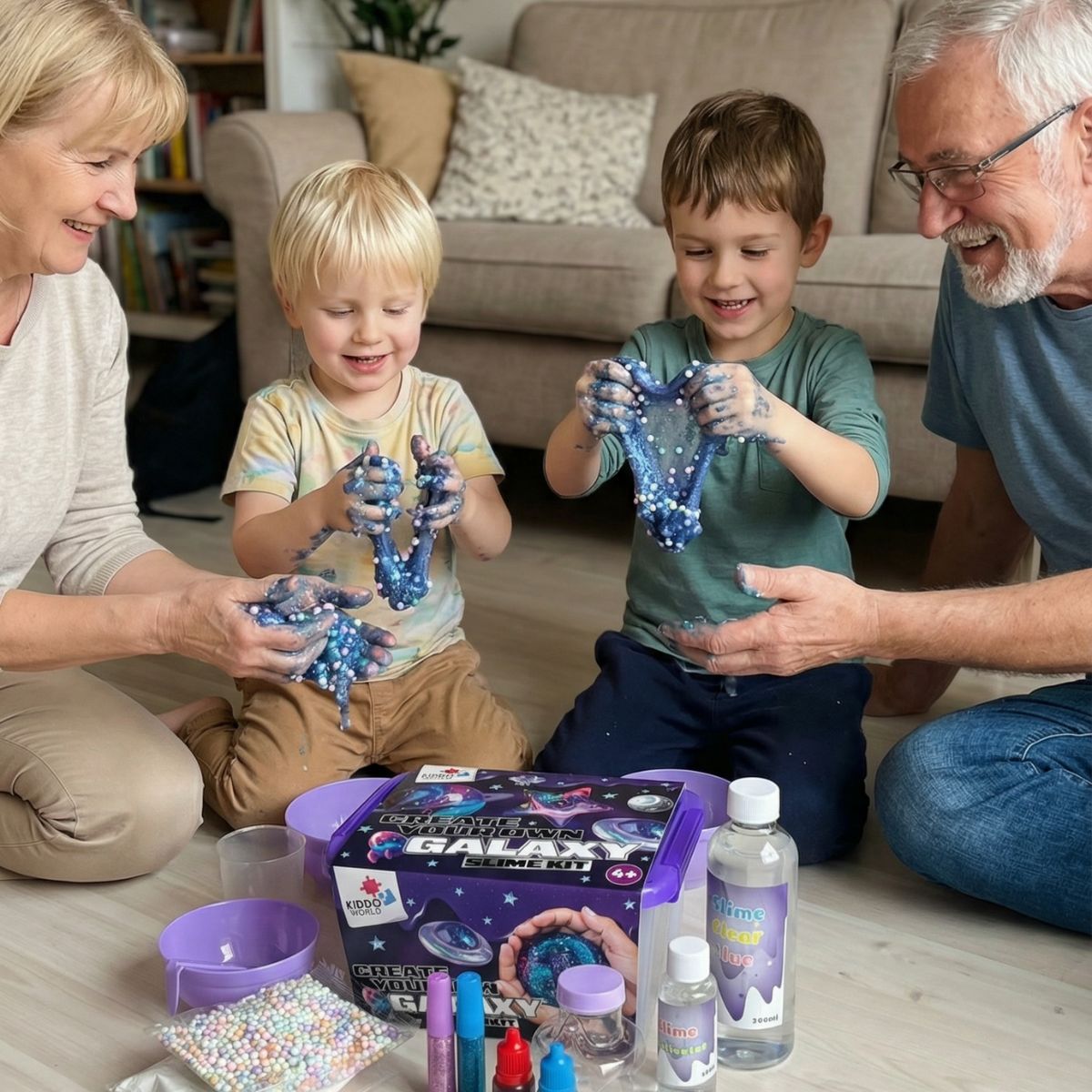 Galaxy Slime Kit | Sensoryczna zabawka STEM | dla dzieci 4+