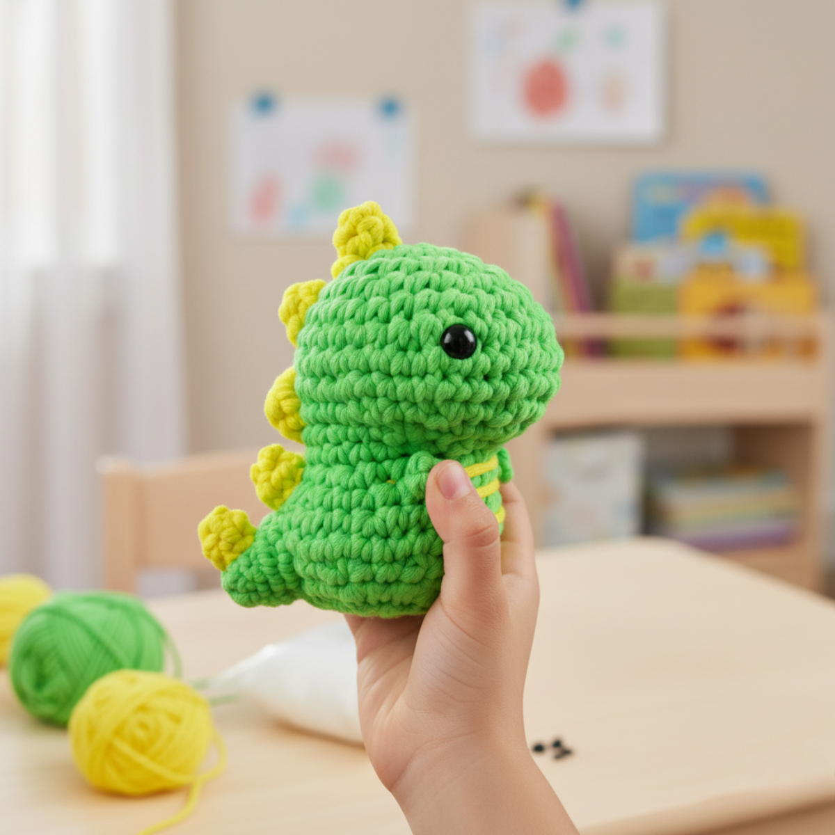 Oscar the Dinosaur | Zestaw do szydełkowania dla początkujących