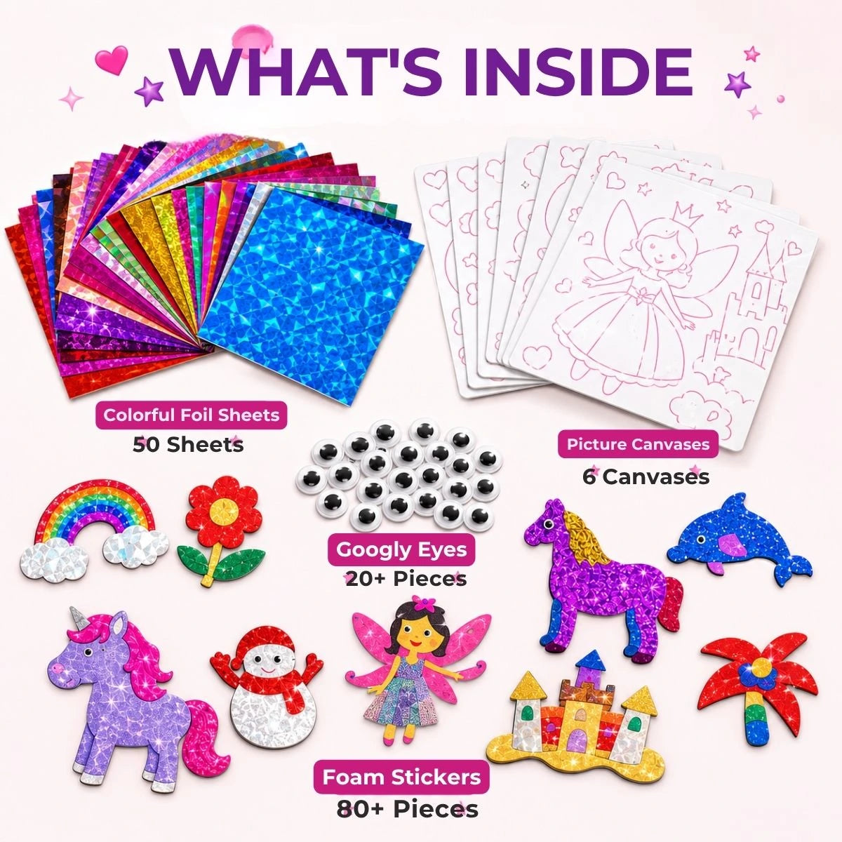 Foil Fun: Jednorożce i księżniczki – błyszczące obrazki bez bałaganu! (4+ lata)