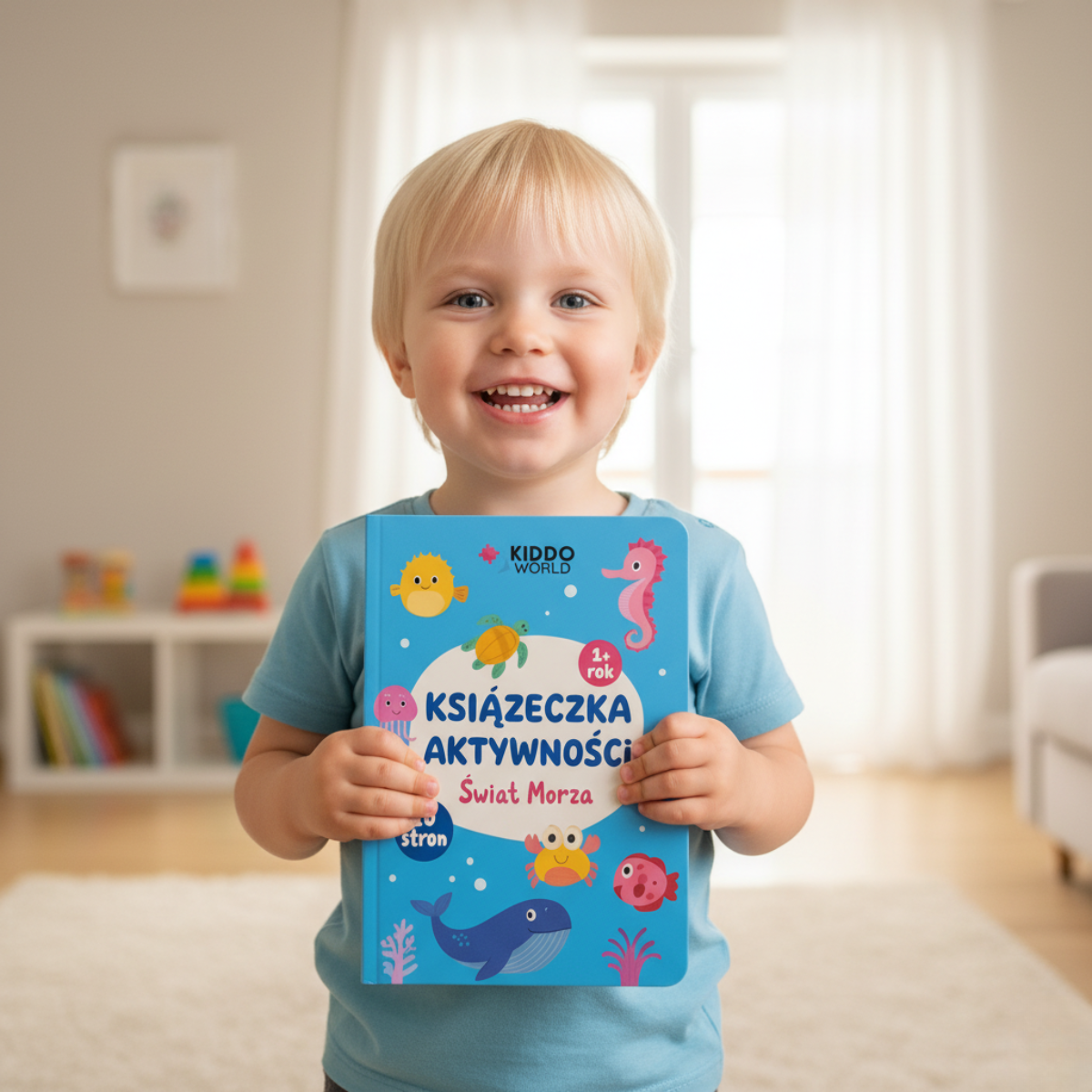 Podwodny Świat – Kolorowanka z morskimi zwierzętami i zadaniami (20 stron, dla dzieci 1–6 lat)