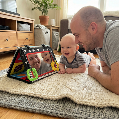 Zabawka sensoryczna do leżenia na brzuszku z piszczałką | 0–12 miesięcy