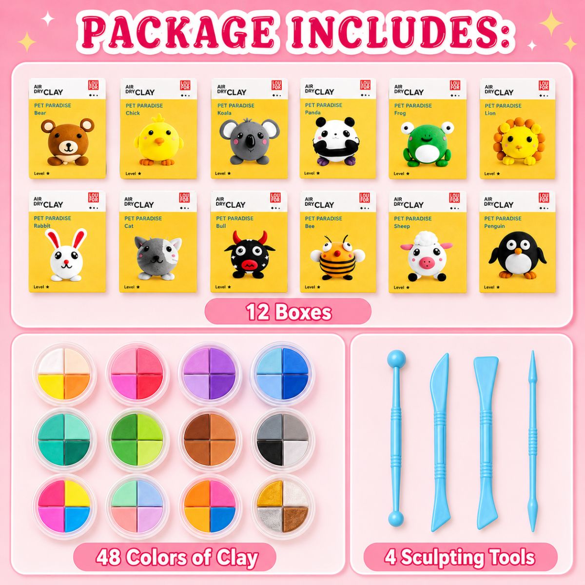 64-elementowy zestaw DIY Squishy Clay (4+ lata)