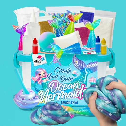 Ocean Mermaids Slime Kit | Stwórz własny śluzowy świat morski | dla dzieci 4+