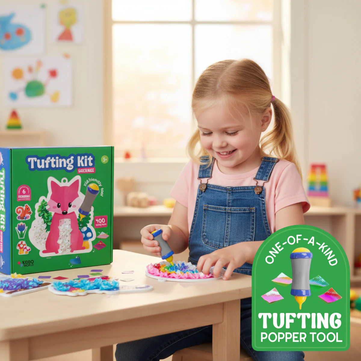 ULTYMATYWNY ZESTAW KREATYWNY: Pom Pom Kit, Tufting Kit & Foil Fun Księżniczki
