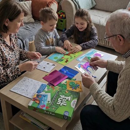 Foil Fun: Świat Zwierząt | Kreatywny zestaw bez bałaganu | dla dzieci 4+