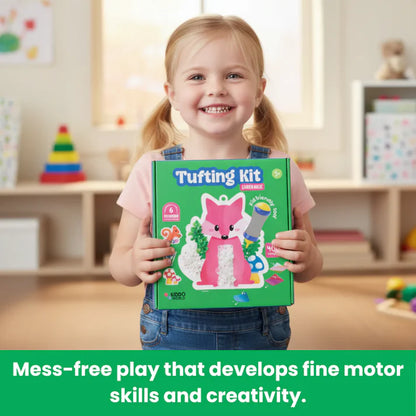 Creative Bundle 2+1 GRATIS | Zestaw do tuftingu + Zestaw do pomponów + Folia kreatywna | Dla dzieci 6+