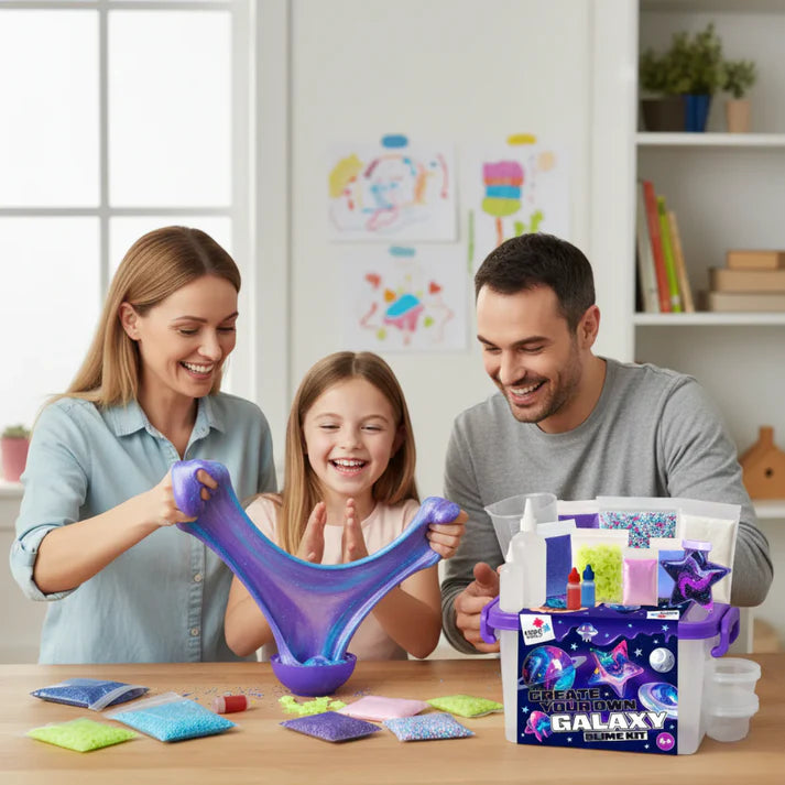 Slime zestaw 3 w 1 – Galaxy Slime, Ice Cream Slime i Mermaid Ocean Slime! (4+ lata)