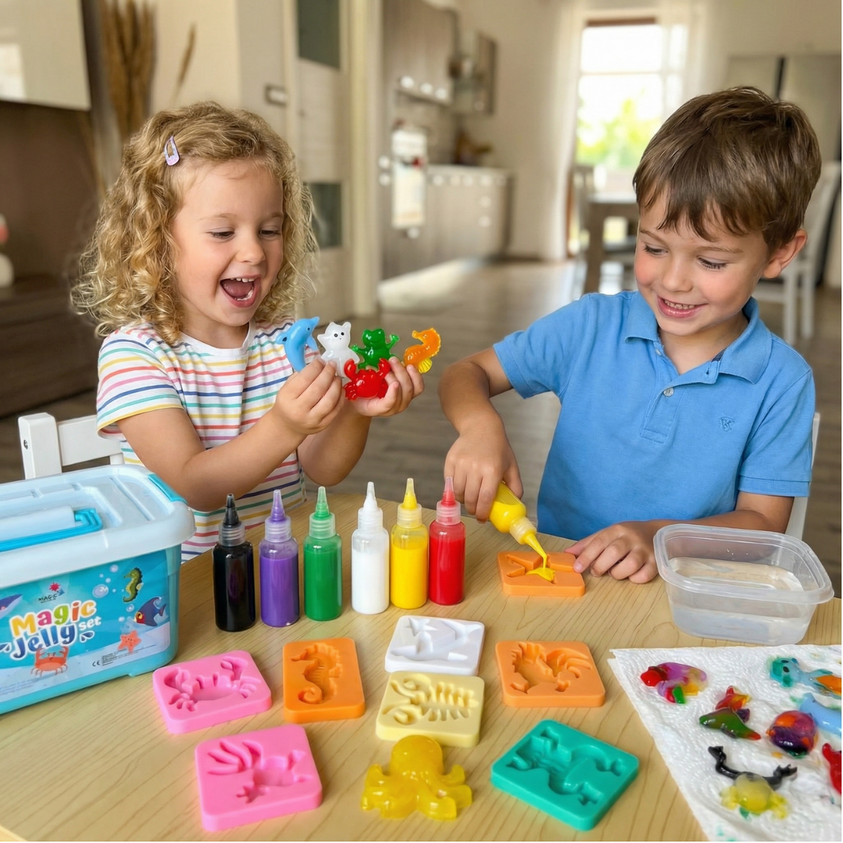 ZESTAW TOPSELLER: Magic Water Squishies & Pom Pom Kit