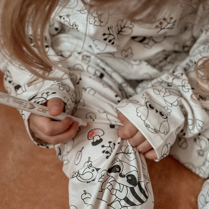 Dwuczęściowa piżama dziecięca Pokoloruj mnie – Leśne zwierzątka (4+ lata)