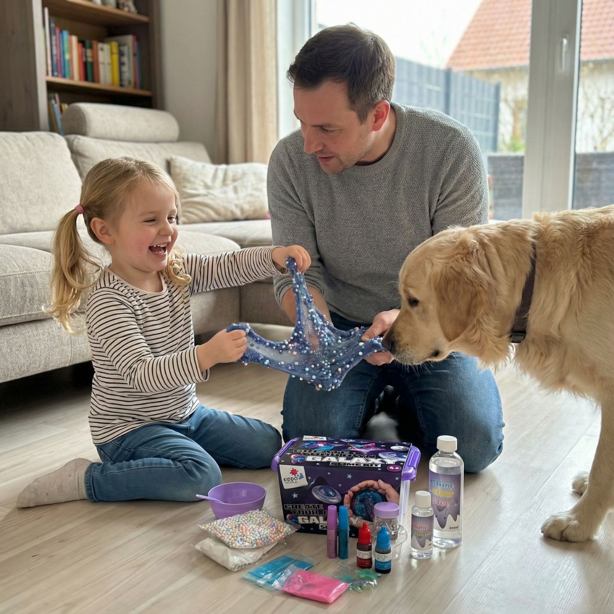 Galaxy Slime Kit | Sensoryczna zabawka STEM | dla dzieci 4+