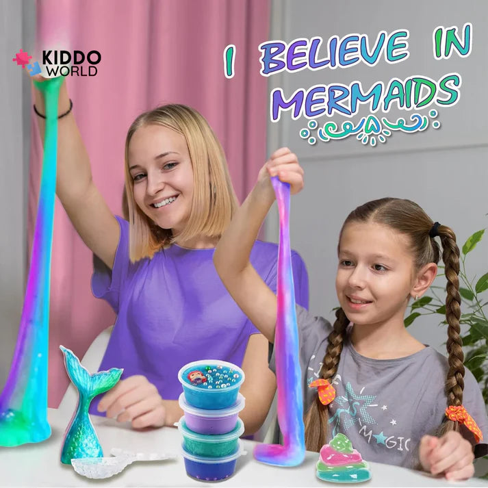Slime zestaw 3 w 1 – Galaxy Slime, Ice Cream Slime i Mermaid Ocean Slime! (4+ lata)