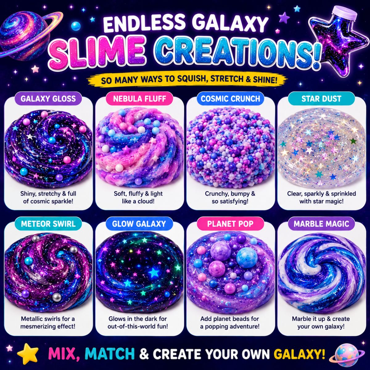 DIY Slime Squishies – Galaktyka (4+ lata)