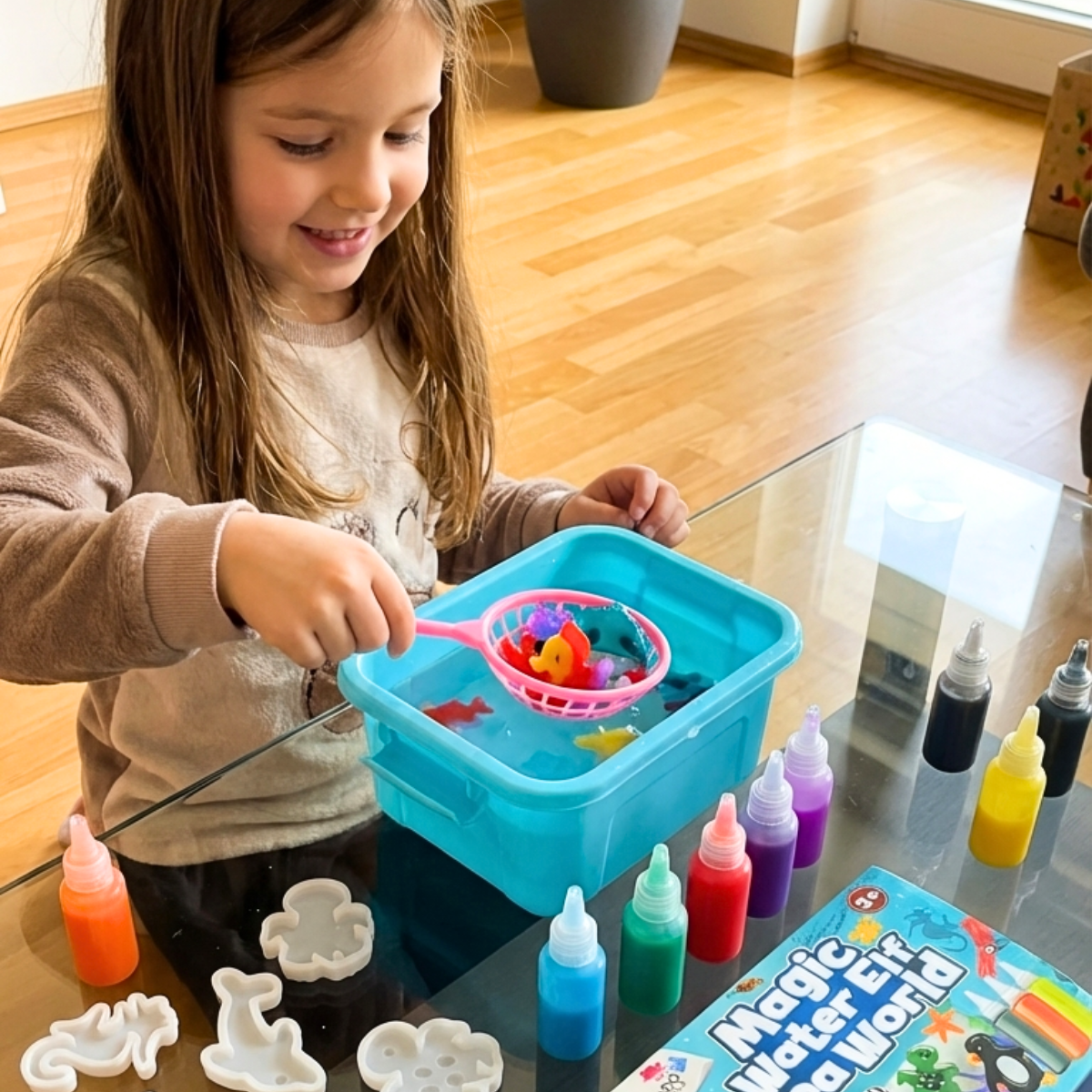 Magiczne wodne skrzaty z BROKATEM | Świat morski | 4, 8 i 12 kolorów | dla dzieci 3+