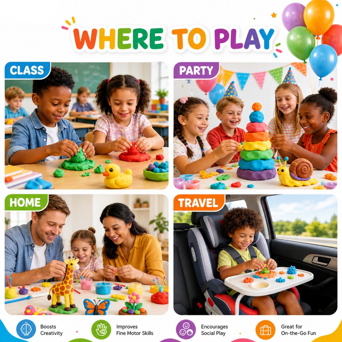 64-elementowy zestaw DIY Squishy Clay (4+ lata)