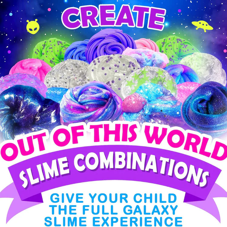 Slime zestaw 3 w 1 – Galaxy Slime, Ice Cream Slime i Mermaid Ocean Slime! (4+ lata)