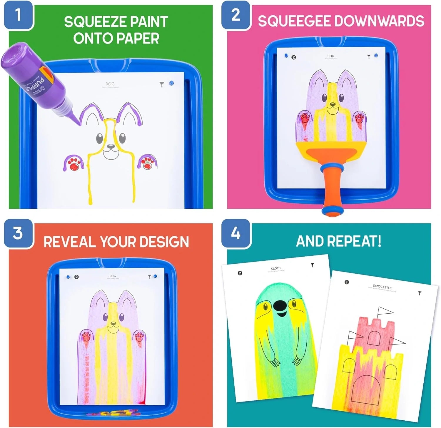 Squeegee Art – tęczowe malowanie raklą bez pędzli i bałaganu!