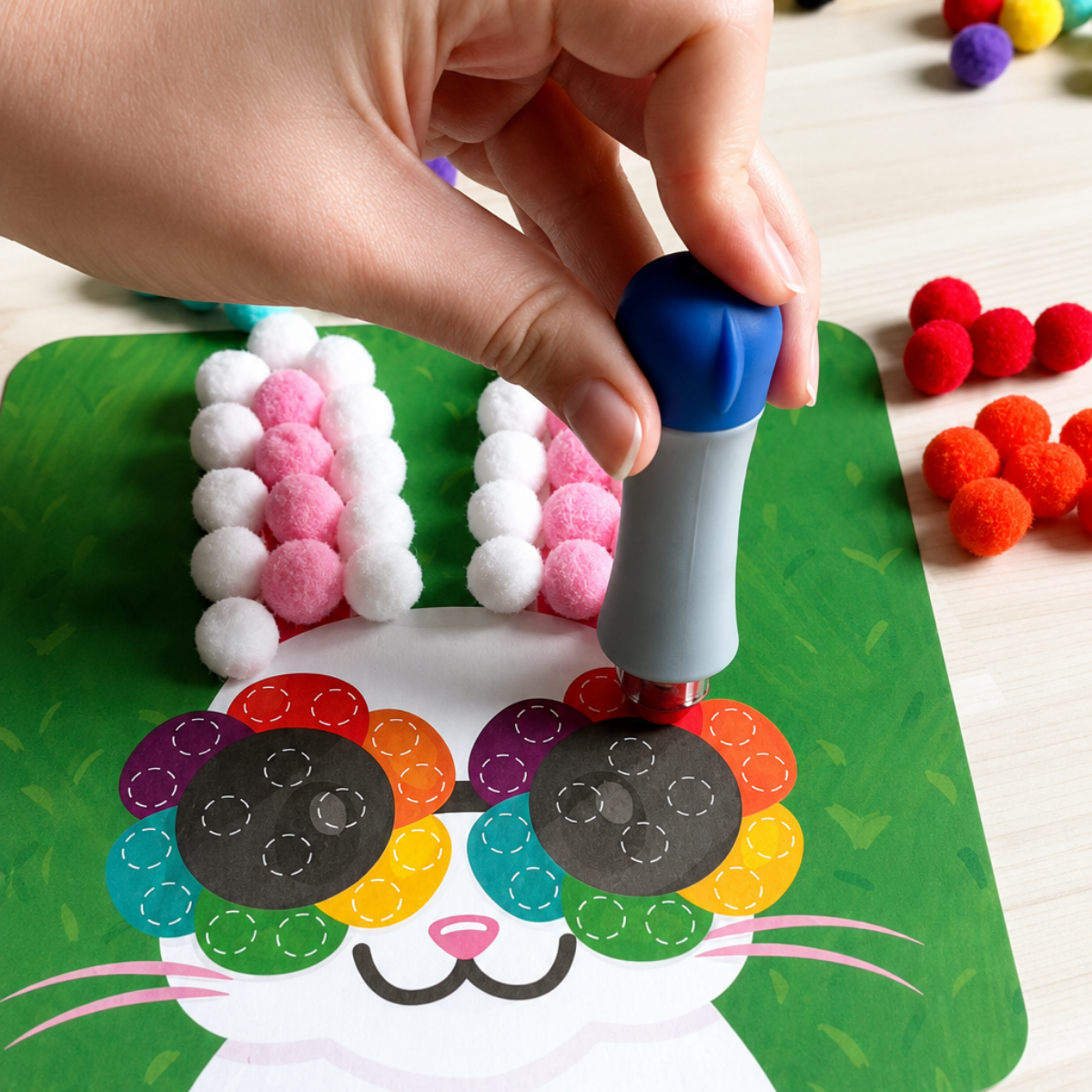 SENSORYCZNY ZESTAW KREATYWNY: Pom Pom Kit & Tufting Kit
