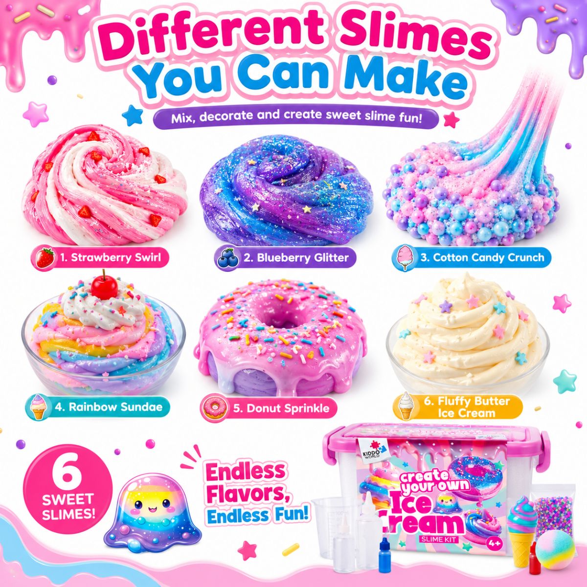 DIY Slime Squishies – Lody (4+ lata)