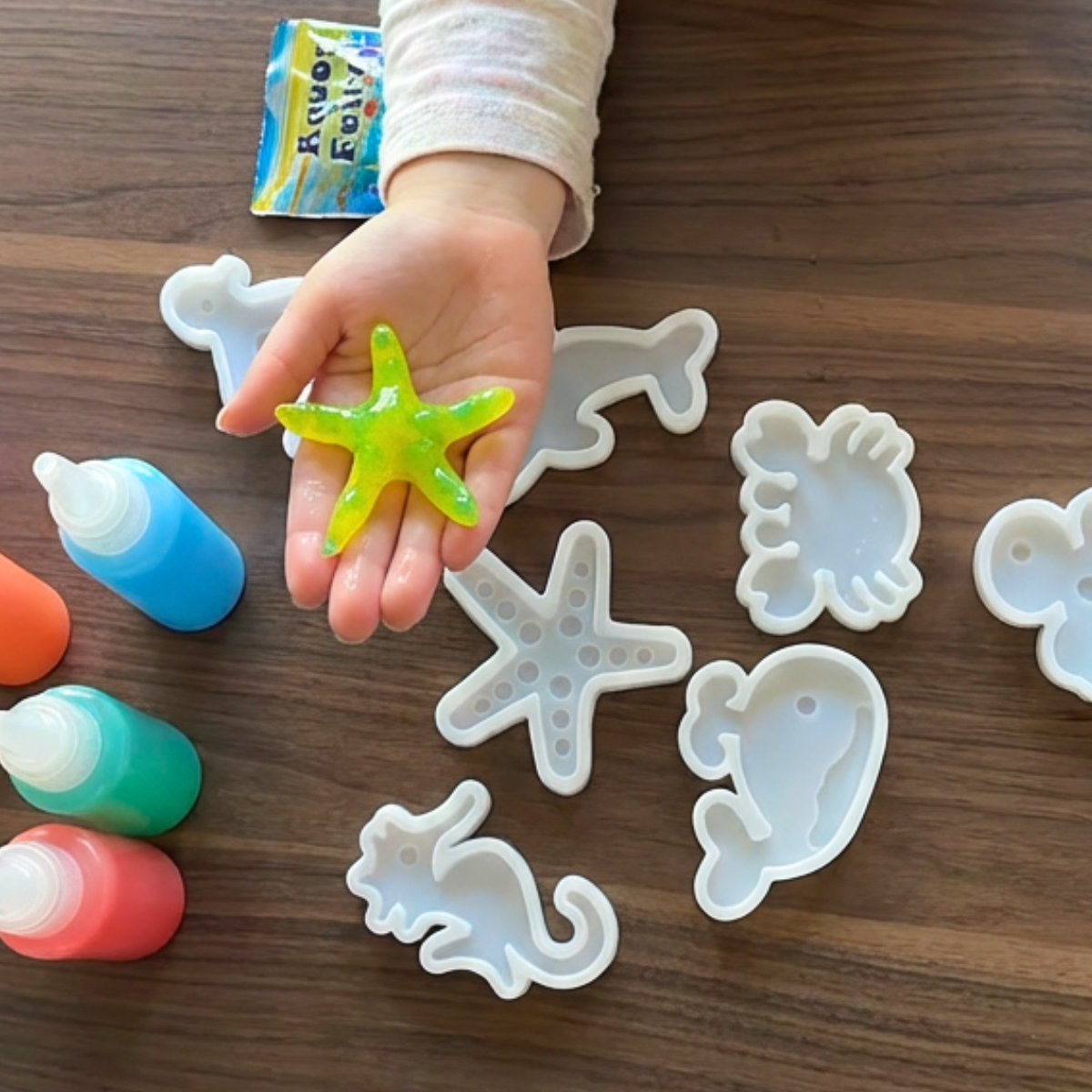 Magiczne wodne skrzaty z BROKATEM | Świat morski | 4, 8 i 12 kolorów | dla dzieci 3+