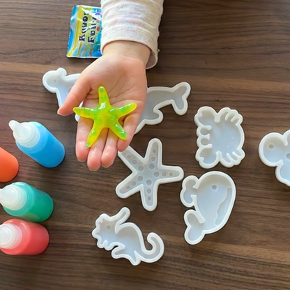 Magiczne wodne skrzaty z BROKATEM | Świat morski | 4, 8 i 12 kolorów | dla dzieci 3+