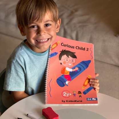 Curious Child 2 – Zeszyt pisz i zmazuj do nauki pisania, wielokrotnego użytku (64 strony, 2–5 lat)