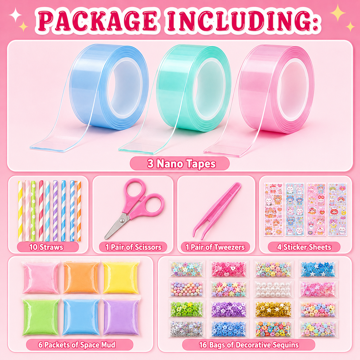 41-elementowy zestaw DIY Bubble Squishies (4+ lata)