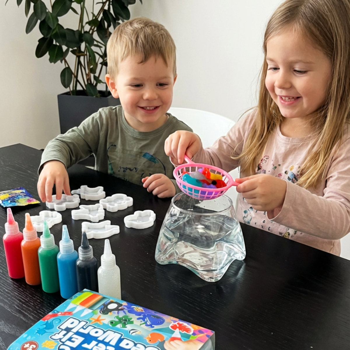 Magiczne wodne skrzaty z BROKATEM | Świat morski | 4, 8 i 12 kolorów | dla dzieci 3+